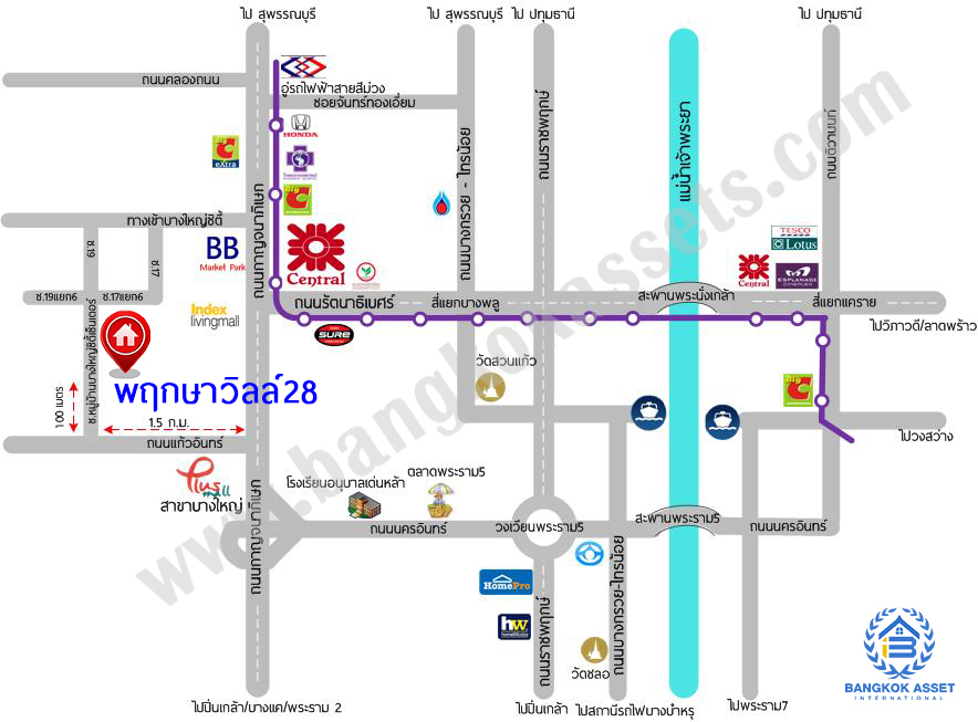 *****บ้านเดี่ยวมือสองนนทบุรี โครงการ พฤกษาวิลเลจ ซีนเนอรี่ บางใหญ่ เนื้อที่ 58.60 ตร.ว. พื้นที่ใช้สอย 130 ตร.ม. ฟังก์ชัน 3 ห้องนอน 2 ห้องน้ำ พร้อมเข้าอยู่ บนทำเลใกล้เซ็นทรัลเวสต์เกต เชื่อมต่อถนนกาญจนาภิเษก, ซอยแก้วอินทร์, ถนนรัตนาธิเบศร์ ใกล้รถไฟฟ้าสายสีม่วง "สถานีตลาดบางใหญ่" และทางด่วน "กาญจนาภิเษก"